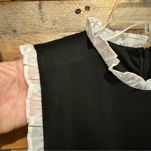 NWT Alexia Admor Blair Sleeveless Ruffle Trim Sheath Dress Black/White Size XL - Picture 8 of 16